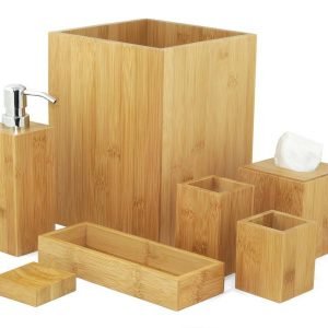 MK Bamboo LONDON - Bamboo Bath Accessoire Set (7-pcs)