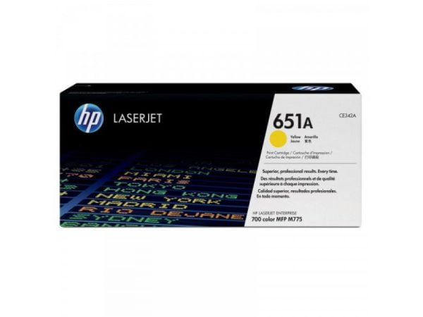 HP Tonerpatrone - 651A - CE342A - yellow CE342A