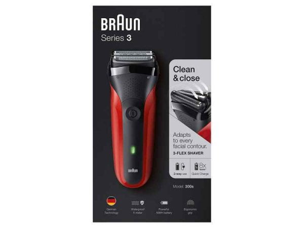 Braun Shaver Serie3 300S red