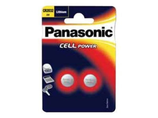 Panasonic Batterie Lith. Knopfzelle CR2032 3V Blister (2-Pack)