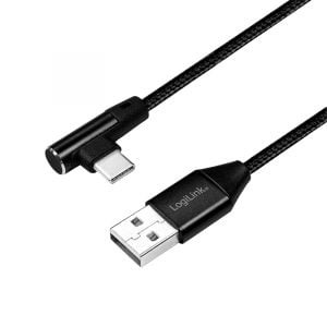 LogiLink USB-Stecker USB 2.0 zu USB-C (90° gewinkelt) 1