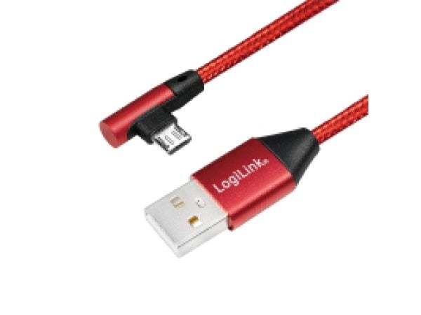 LogiLink USB 2.0 Stecker 2.0 zu USB-B (90° gewinkelt) 1
