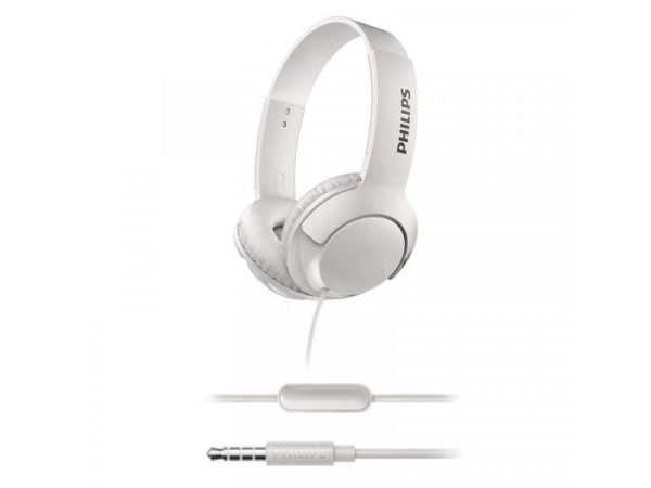 Philips Bass+ On-Ear Headset White SHL3075WT