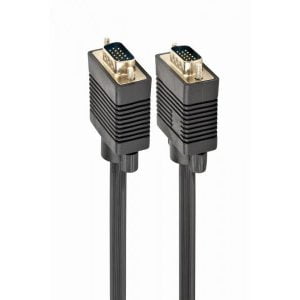 CableXpert Doppelt Geschirmtes VGA-Kabel mit Ferrit 5m Black CC-PPVGA-5M-B