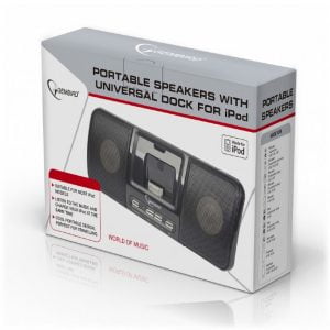Gembird Lautsprecher mit Universal-Dock für iPod iPhone 3/4/5/6 SPK321i