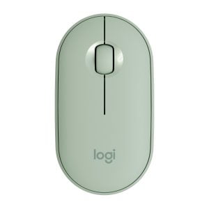 Logitech Pebble M350 Wireless Mouse - Ambidextrous -Green 910-0057