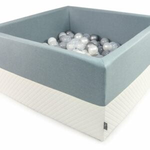 Ball-Pit Square Eco Dark Mint 90x90X40cm (+200 Balls) - shoppydeals.co.uk