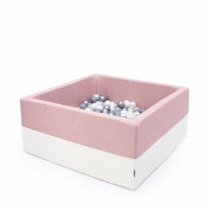 Ball-Pit Square Eco Pink 90x90X40cm (+200 Balls) - shoppydeals.co.uk