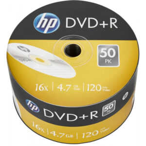 HP DVD+R 4.7GB/120Min/16x Bulk Pack (50 Disc) - Silver Surface DRE00070