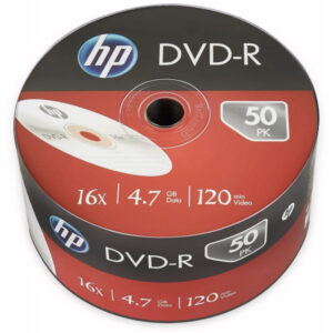 HP DVD-R 4.7GB/120Min/16x Bulk Pack (50 Disc) - Silver Surface DME00070