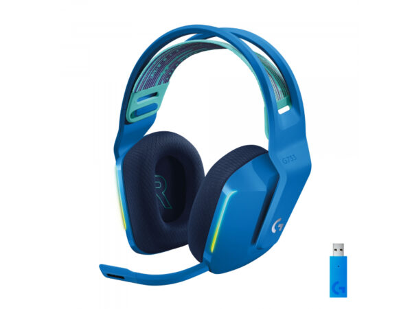 Logitech G G733 wireless gaming - Head-band - Blue - Rotary 981-000943