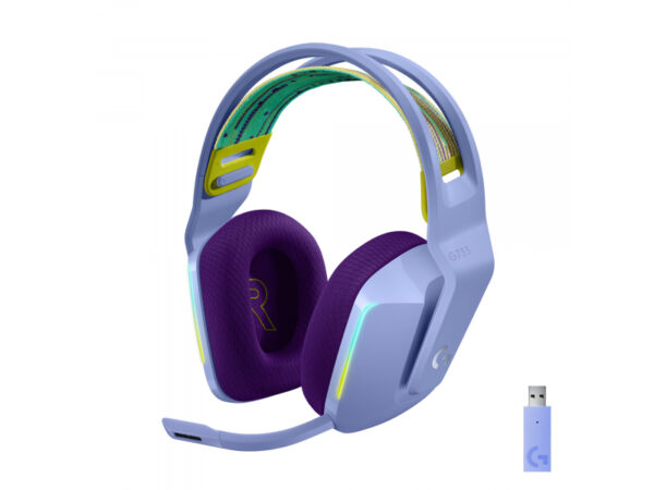 Logitech G G733 - Headset - Head-band - Gaming - Lilac - Rotary 981-00089
