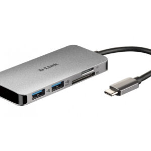 D-Link 6 In 1 USB-C Hub mit HDMI/Kartenleser/USB-C Ladeanschluss DUB-M610