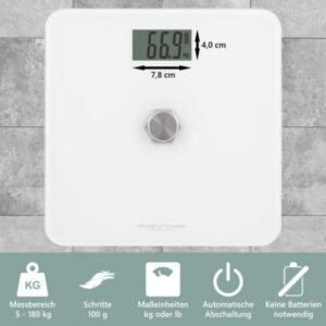 ProfiCare Kinetic bathroom scale PC-PW 3112 White