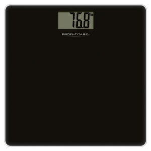 ProfiCare glass personal scales black PC-PW 3122