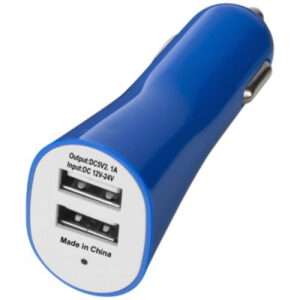 12V Car Charger 2x USB Port 2.1A (Blue)