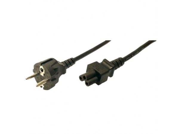 Logilink Power cord safety plug male to IEC C5 female 1.80m Black CP093